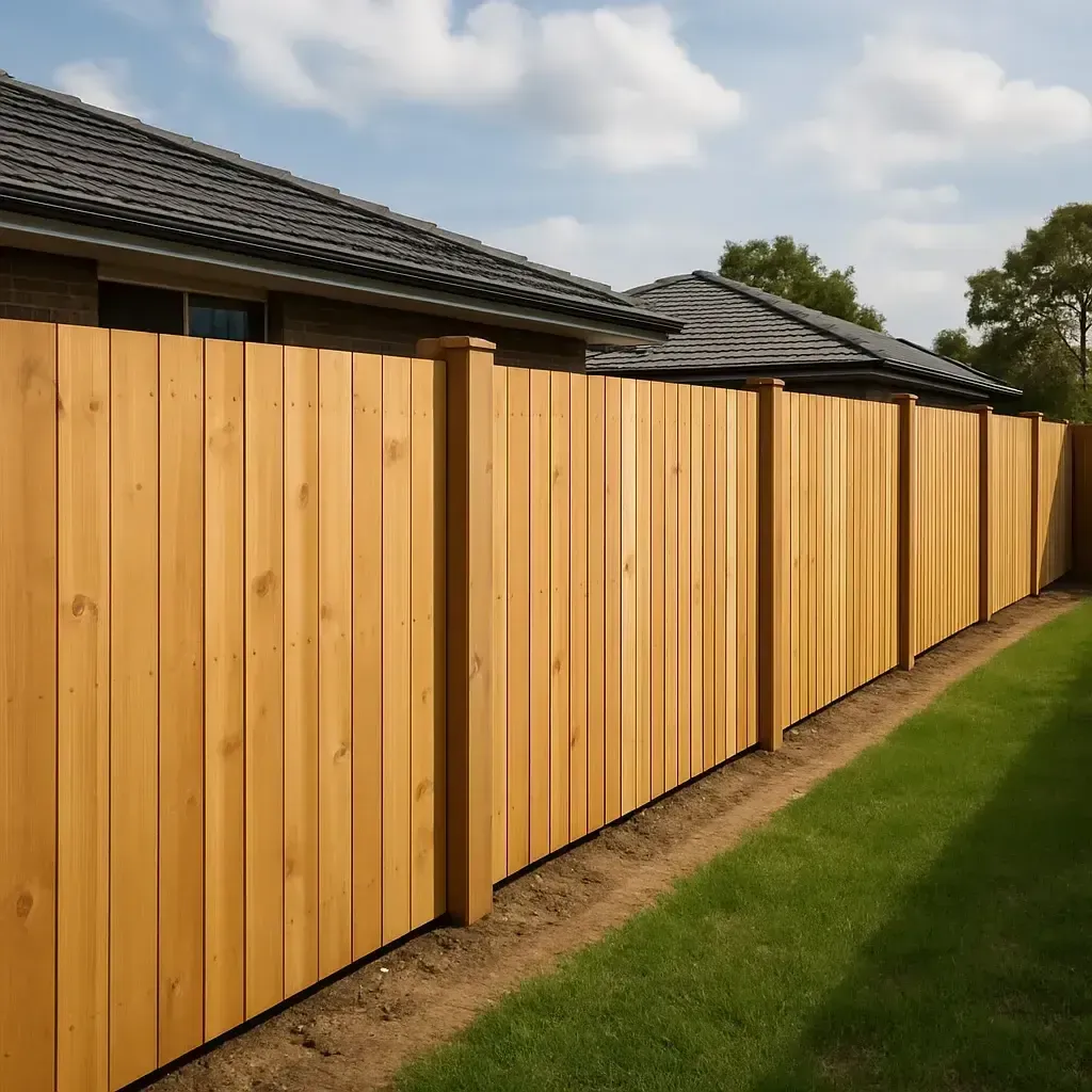 Timber fence and gate